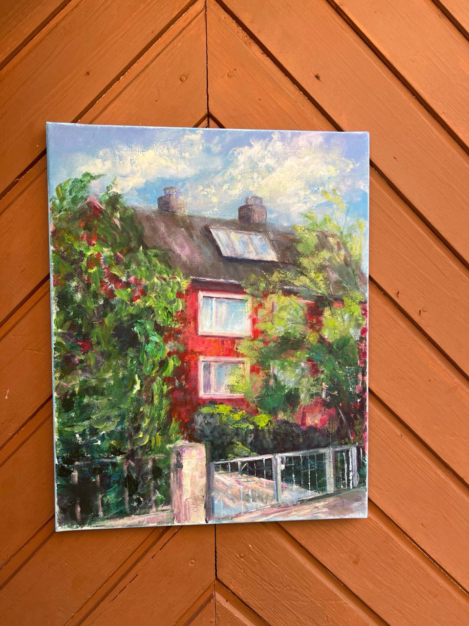 Haus im Grünen — Öl auf Leinwand, Tanya Sava